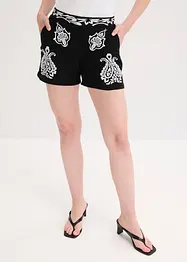 Shorts con ricami in morbido misto viscosa, bonprix