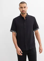 Camicia a maniche corte in viscosa, slim fit, bonprix