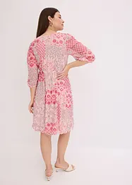 Abito tunica in mesh fantasia, bonprix