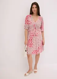 Abito tunica in mesh fantasia, bonprix