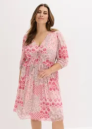 Abito tunica in mesh fantasia, bonprix