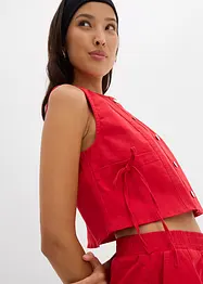 Gilet in twill di misto cotone elasticizzato, bonprix