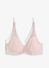 Reggiseno con ferretto e morbido cotone (pacco da 2), bonprix