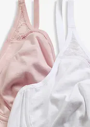 Reggiseno con ferretto e morbido cotone (pacco da 2), bonprix
