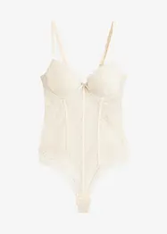 Body con perizoma e pizzo elastico, bonprix