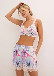 Pantaloni pigiama corti in misto viscosa morbido (pacco da 2), bonprix