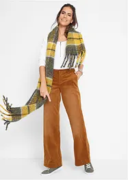 Pantaloni di velluto a coste elasticizzato, wide leg, bonprix