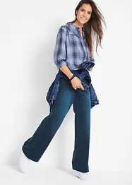 Pantaloni di velluto a coste elasticizzato, wide leg, bonprix