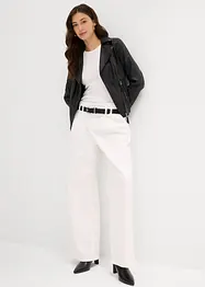 Jeans wide leg, vita bassa, bonprix