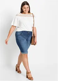 Bermuda in jeans, a vita media, bonprix