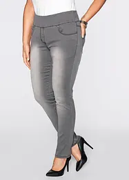 Jeans ultra elasticizzati con bordo vita comodo straight, vita media, bonprix