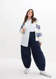 Pantaloni in twill di misto cotone elasticizzato, bonprix