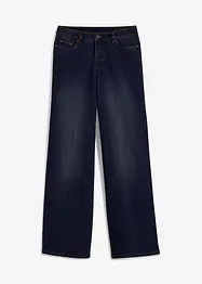 Jeans wide leg elasticizzati, vita media, bonprix