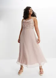 Abito con spalline e paillettes, bonprix