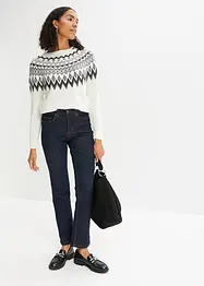 Jeans elasticizzati wide leg, vita alta, bonprix