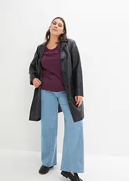 Jeans straight in cotone con cinta comoda, vita media, bonprix
