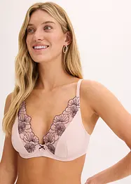 Reggiseno con coppe preformate e ricami delicati, bonprix