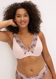 Reggiseno con coppe preformate e ricami delicati, bonprix