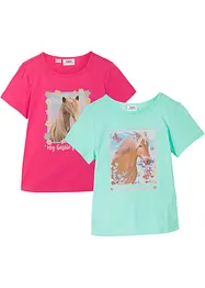 T-shirt in puro cotone biologico (pacco da 2), bonprix