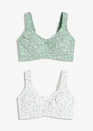 Reggiseno senza ferretto con cotone biologico morbido (pacco da 2), bonprix