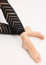Leggings con comoda fascia in vita e ricamo traforato, 80 DEN, bonprix
