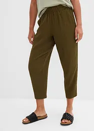 Pantaloni larghi in jersey operato, bonprix