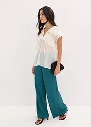 Camicetta di chiffon con volant, bonprix