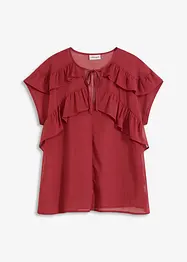 Camicetta di chiffon con volant, bonprix