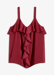 Top con spalline sottili in satin lucido, bonprix
