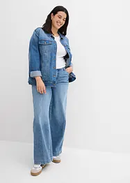 Jeans wide leg extra lunghi low stretch, vita media, bonprix