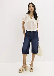 Bermuda in jeans low stretch, vita media, bonprix