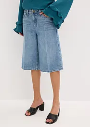 Bermuda in jeans low stretch, vita media, bonprix