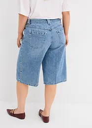 Bermuda in jeans low stretch, vita media, bonprix