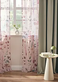 Tenda trasparente con stampa floreale (pacco da 1), bonprix