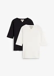 T-shirt in puro cotone biologico (pacco da 2), bonprix