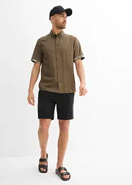Camicia a maniche corte in viscosa, slim fit, bonprix