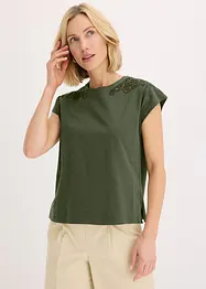 Maglia con dettagli in pizzo, bonprix