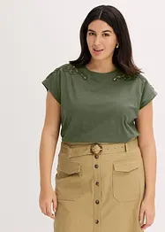 Maglia con dettagli in pizzo, bonprix