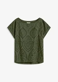 Maglia con ricami traforati, bonprix