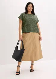 Maglia con ricami traforati, bonprix