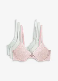 Reggiseno push-up con pizzo fine (pacco da 3), bonprix