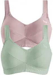 Reggiseno senza ferretto  con cotone biologico (pacco da 2), bonprix