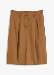 Gonna midi in popeline di cotone, bonprix