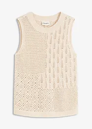 Top in maglia traforata con fili metallizzati, bonprix