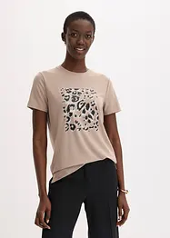 T-shirt con stampa leopardata, bonprix
