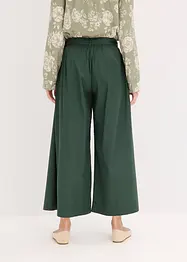 Pantaloni in popeline di cotone e cintura (set 2 pezzi), bonprix