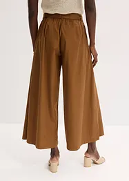 Pantaloni in popeline di cotone e cintura (set 2 pezzi), bonprix