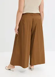 Pantaloni in popeline di cotone e cintura (set 2 pezzi), bonprix