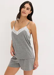 Pigiama estivo con pizzo raffinato, bonprix