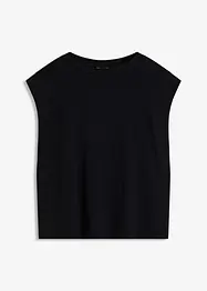 Top con inserto a coste sulla manica, bonprix